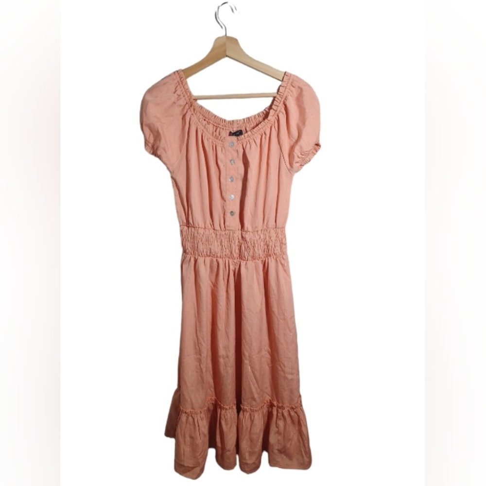 Orange maxi off shoulder dress